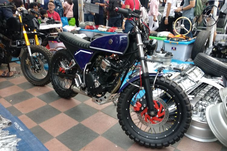 Motor Yamaha custom model tracker yang dilihat Presiden Jokowi di Otobursa Tumplek Blek 2018