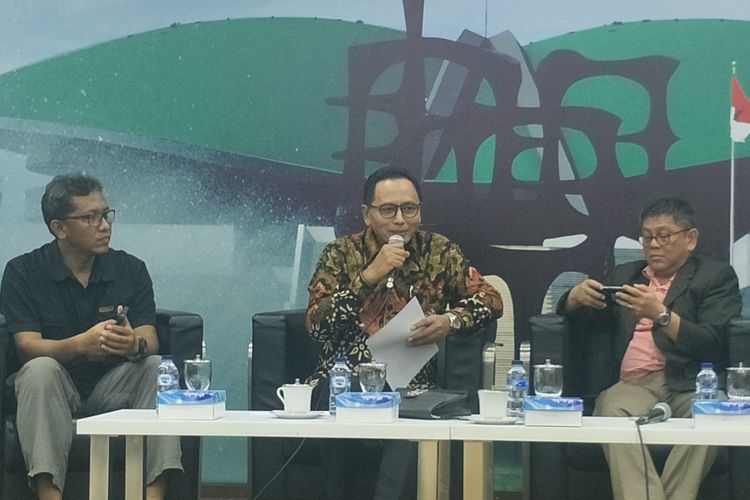 Wakil Ketua Baleg DPR Totok Daryanto dalam sebuah diskusi di Kompleks Parlemen, Senayan, Jakarta, Selasa (9/7/2019).