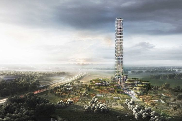 Gedung menara Bestseller ini akan dibangun di Brande, kota kecil yang berpenduduk hanya 7.000 orang.