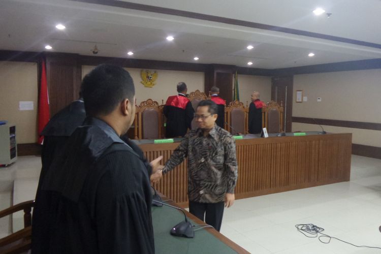 Auditor Utama Keuangan Negara III BPK, Rochmadi Saptogiri, di Pengadilan Tipikor Jakarta, Kamis  (9/11/2017).