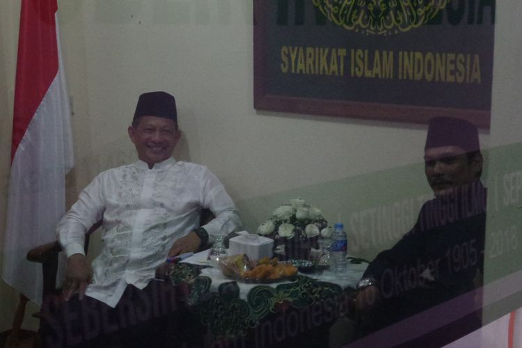 Kapolri Jenderal Pol Tito Karnavian menyambangi kantor DPP Syarikat Islam Indonesia di Grogol, Jakarta Barat, Selasa (6/2/2018).