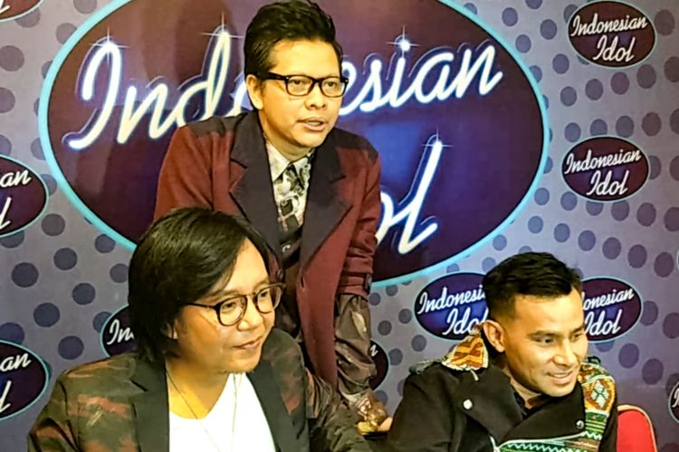 Tiga juri pria di Indonesian Idol 2018, Ari Lasso, Judika dan Armand Maulana dalam sesei wawancara yang digelar di MNC Studios, Kebon Jeruk, Jakarta Barat, Selasa (27/3/2018).
