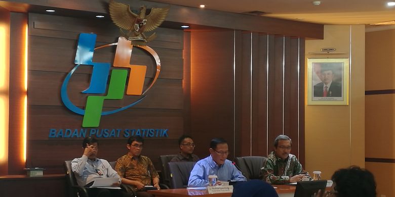 Pimpinan Badan Pusat Statistik di Jakarta, Rabu (1/3/2017)