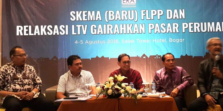 Diskusi Media Ghatering Forwapera bertema Skema Baru FLPP dan Relaksasi LTV Gairahkan Pasar Perumahan di Bogor, Sabtu (4/8/2018).