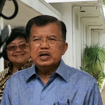 Wakil Presiden RI Jusuf Kalla ketika ditemui di Istana Wakil Presiden, Jakarta, Senin (19/12/2017).