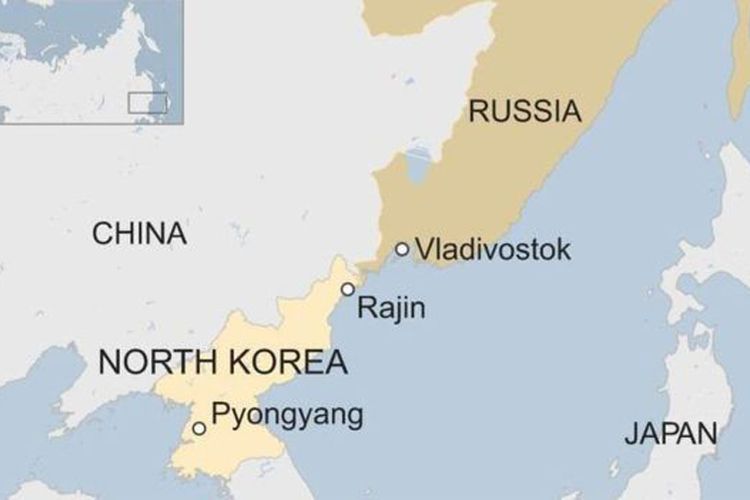 Perbatasan Korea Utara, Rusia, dan China