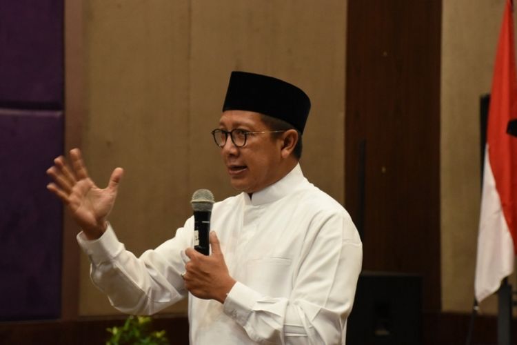 Menteri Agama Republik Indonesia Lukman Hakim Saifuddin di Bekasi, Minggu (11/11/2018).