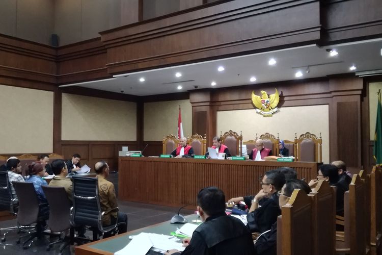 Jaksa Komisi Pemberantasan Korupsi (KPK) menghadirkan 4 orang sebagai saksi di persidangan terdakwa mantan Direktur Utama PT PLN Sofyan Basir, di Pengadilan Tindak Pidana Korupsi, Jakarta, Senin (22/7/2019).
