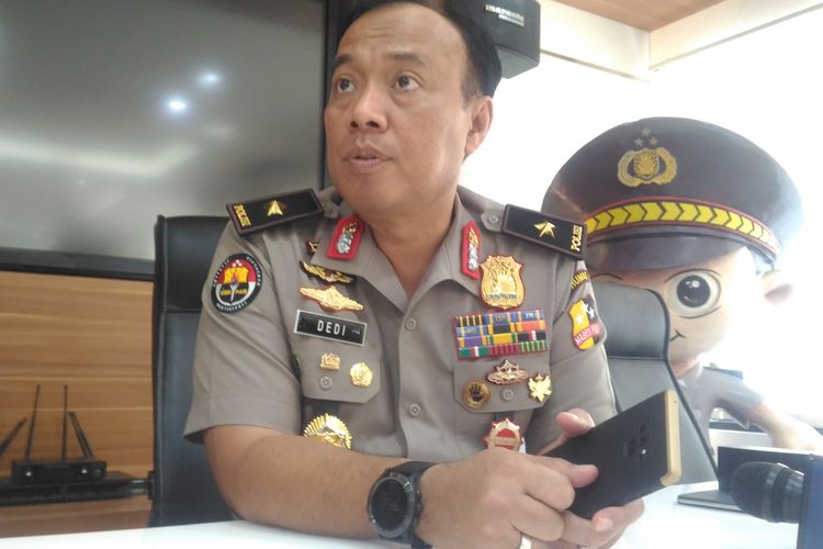 Kepala Biro Penerangan Masyarakat Humas Brigjen (pol) Dedi Prasetyo di Gedung Humas Mabes Polri, Jakarta, Jumat (3/5/2019). 