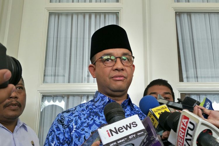 Gubernur DKI Jakarta Anies Baswedan di Balai Kota DKI Jakarta, Jalan Medan Merdeka Selatan, Rabu (29/11/2017).