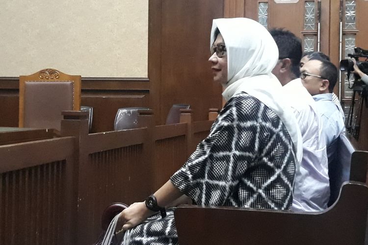 Mantan Dirut PT Pertamina, Karen Agustiawan di Pengadilan Tipikor Jakarta, Kamis (14/2/2019).