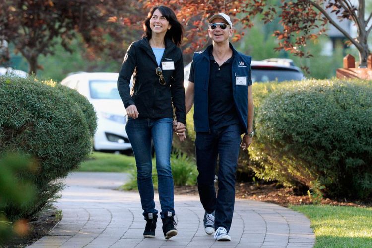 MacKenzie and Jeff Bezos: Ash Bowie Wedge Sneaker and Converse Jack Purcell Low-Top