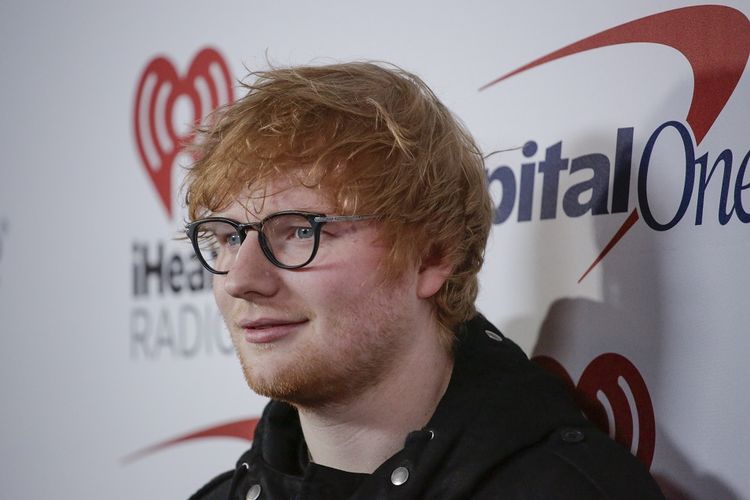 Ed Sheeran menghadiri acara  Z100s iHeartRadio Jingle Ball 2017 di Madison Square Garden, New York, pada 17 Desember 2017.