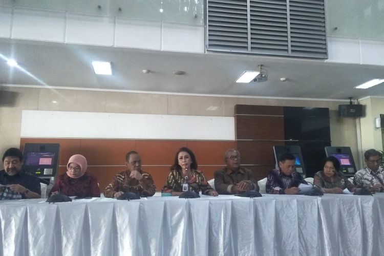 Pansel KPK menggelar konferensi pers di kantor Kemensetneg, Jakarta Pusat, Jumat (23/8/2019).