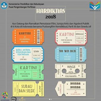 Nonton Bareng film nasional menjadi salah satu rangkaian acara Hardiknas tahun 2018.