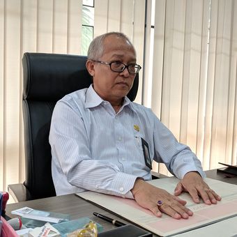 Direktur Utama Rumah Sakit Jiwa Dr Soeharto Heerdjan, Laurentius Panggabean di kantornya Selasa (16/4/2019)