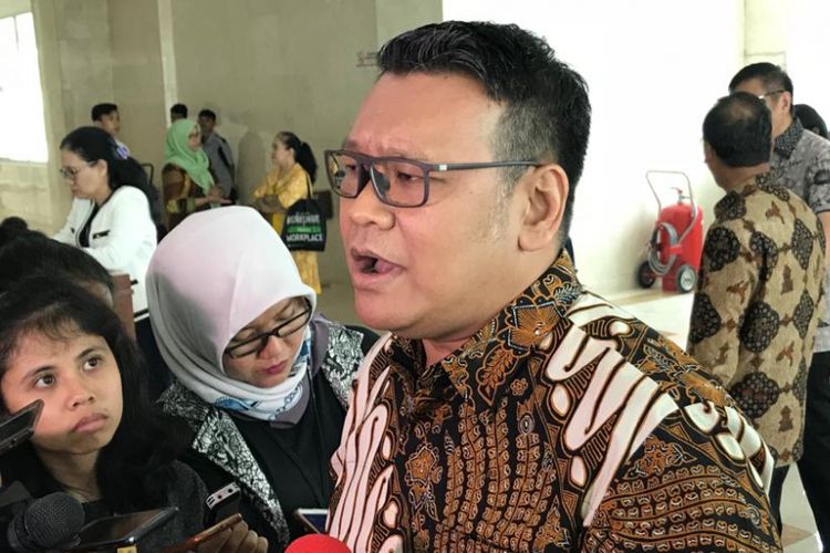 Wakil Sekjen DPP PDI-Perjuangan Eriko Sotarduga di Kompleks Parlemen, Senayan, Jakarta, Kamis (26/7/2018). 