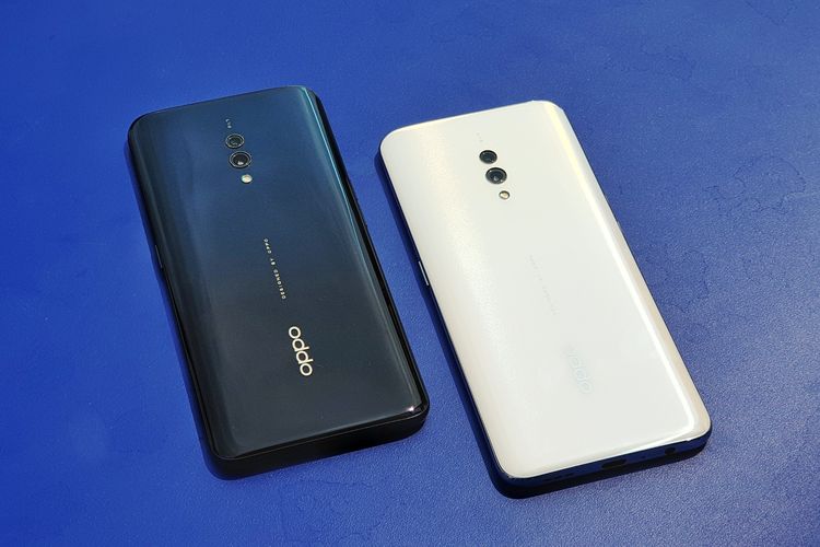 Iustrasi tampilan belakang Oppo K3 dalam warna hitam dan putih