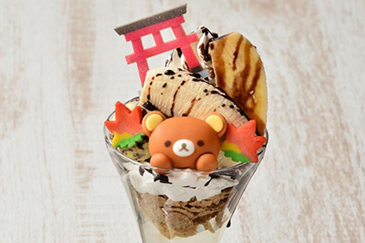 Cokelat Jepang Rillakkuma dan Parfait Pisang