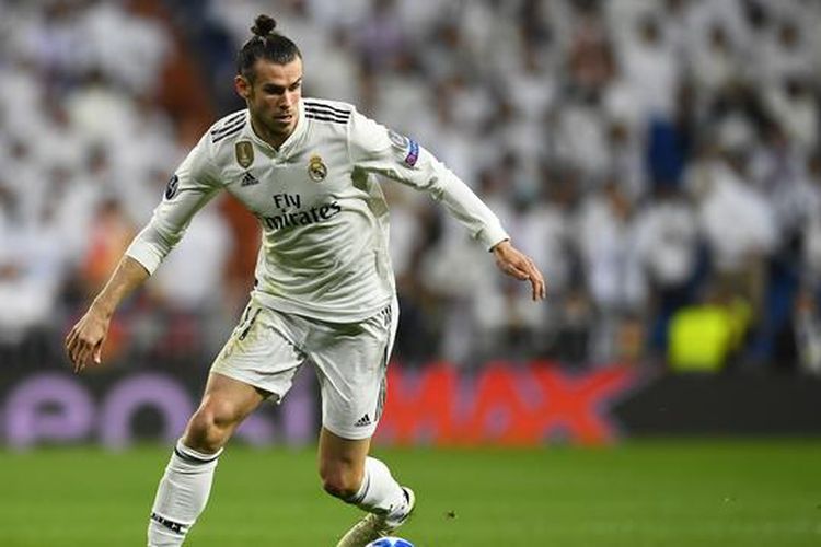 Gareth Bale saat berlaga di Liga Champions bersama Real Madrid, Selasa (23/4/2019)