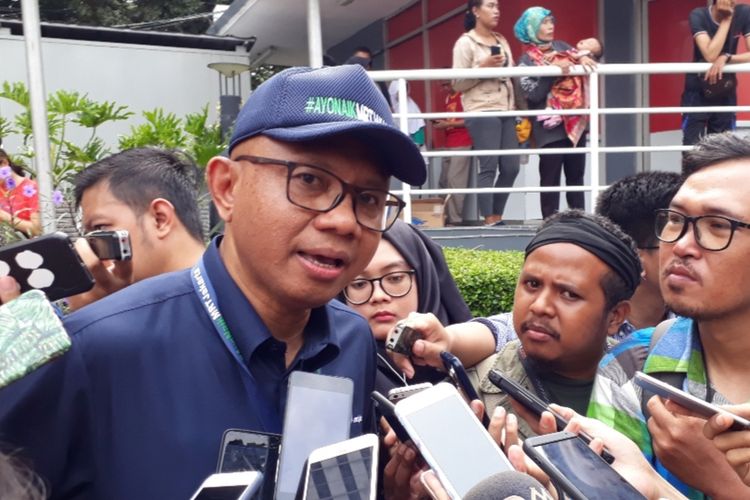 Direktur Utama PT MRT Jakarta William Sabandar di Bundaran Hotel Indonesia, Jakarta Pusat, Minggu (24/3/2019).