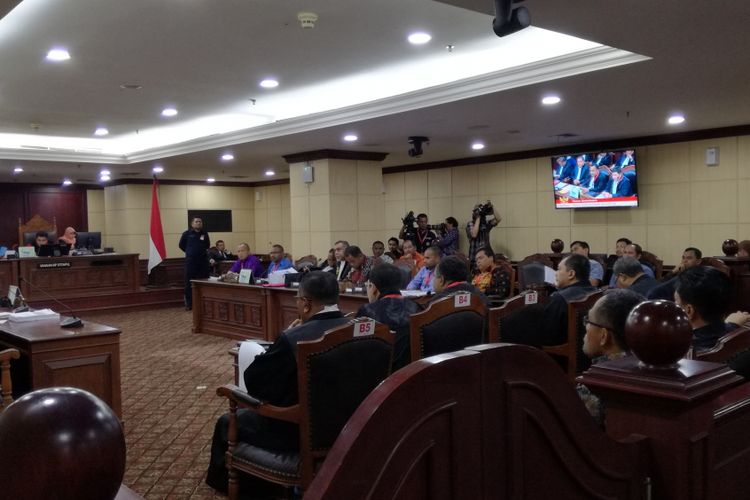 Sidang Lanjutan Perselisihan Hasil Pemilihan Gubernur Papua Tahun 2018 di Mahkamah Konstitusi, Jakarta, Selasa (31/7/2018)