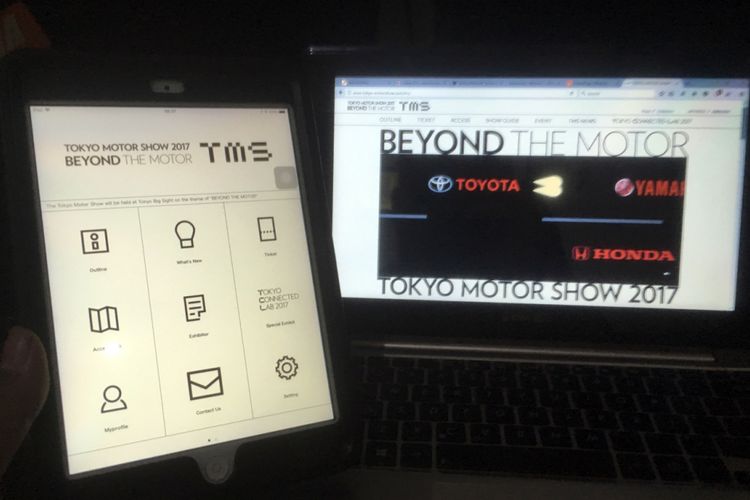 Tokyo Motor Show 2017 punya aplikasi buat ponsel pintar atau tablet dengan sistem operasi Android dan iOS.