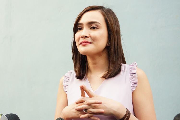 Artis peran Shandy Aulia saat ditemui di Gedung Trans TV, Tendean, Jakarta Selatan, Senin (17/6/2019).