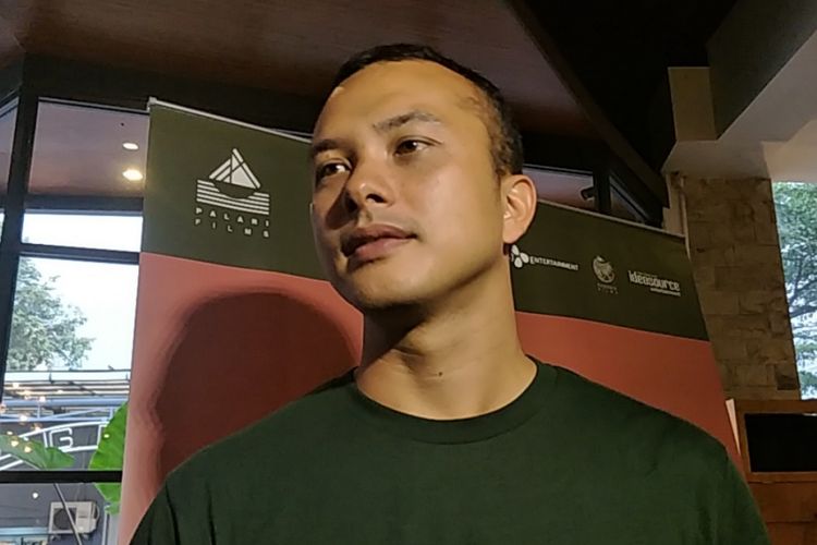 Nichola Saputra dalam konferensi pers film Aruna dan Lidahnya di Ecology, Kemang, Jakarta Selatan, Kamis (31/5/2018).
