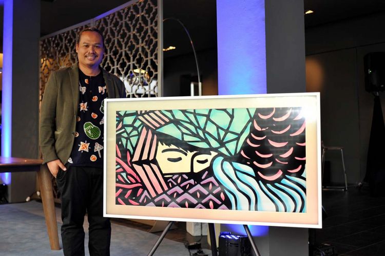 Eko Nugroho, seniman terkemuka dari Indonesia dengan karyanya untuk Samsung The Frame TV diantaranya, ‘We are part of the nature