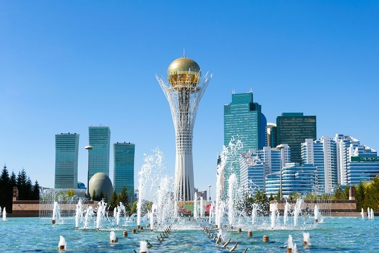 Salah satu sudut kota Nursultan, dulu bernama Astana, ibu kota Kazakhstan. Pada Rabu 920/3/2019), parlemen Kazakhstan resmi mengganti nama ibu kota untuk menghormati mantan presiden Nursultan Nazarbayev yang mengundurkan diri.