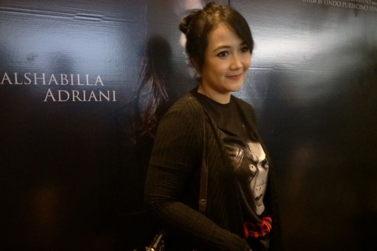Rheina Ipeh dalam wawancara di sela press screeming film Ghost di XXI Epicentrum, Jakarta Selatan, Senin (22/1/2018) sore.