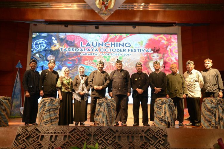 Peresmian acara Tasikmalaya October Festival 2017 di Balairung Soesilo Soedarman, Gedung Sapta Pesona, Kementerian Pariwisata, Jakarta, Rabu (4/10/2017).