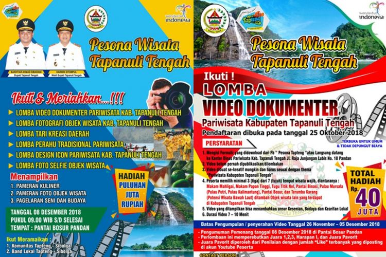 Pemerintah Kabupaten Tapanuli Tengah, Sumatera Utara terus giat-giatnya mengangkat dan mengenalkan potensi pariwisata yang mereka miliki.