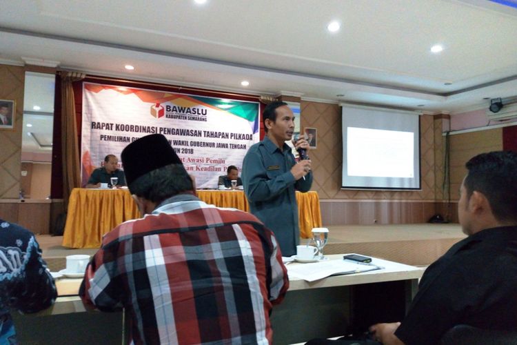 Rapat Koordinasi Pengawasan Tahapan Pilkada, Pemilihan Gubernur dan Wakil Gubernur Jawa Tengah 2018, Selasa (16/1/2018) siang.