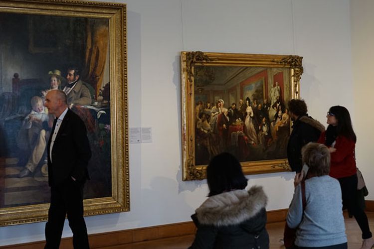 Lukisan di Istana Belvedere, kota Wina, Austria. Belvedere kini menjadi rumah bagi koleksi terbesar karya-karya Gustav Klimt. 