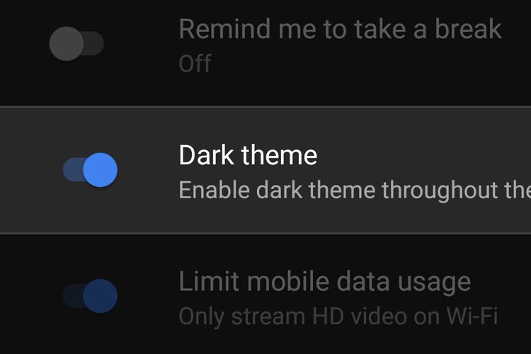 Mode gelap alias Dark theme di YouTube sudah bisa digunakan semua pengguna Android. 