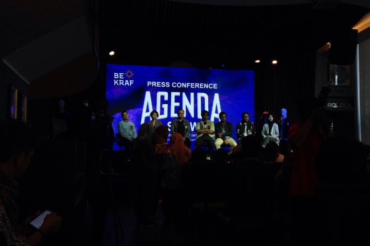 Konferensi pers menjelang keberangkatan lima merek lokal Indonesia ke ajang Agenda Show di Long Beach, California, Amerika Serikat, yang digelar di Hard Rock Cafe, Jakarta, Jumat (22/6/2018).