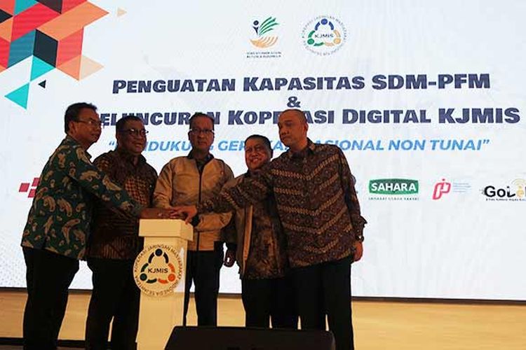 Pembukaan acara Penguatan Kapasitas SDM-PFM dan Peluncuran Koperasi Digital KJMIS, di Jakarta, Selasa (12/03/2019). 