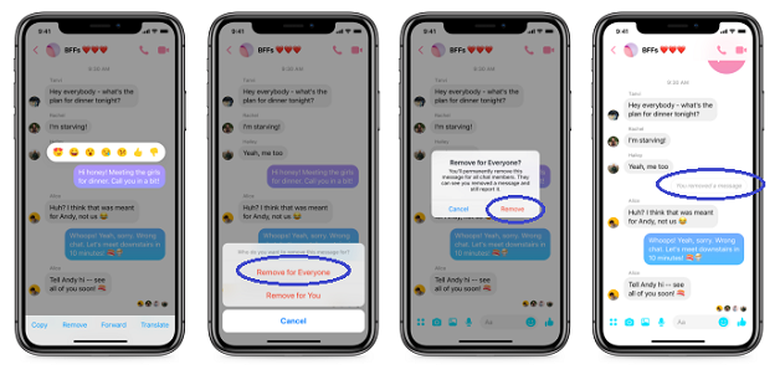 Cara menghapus pesan di Facebook Messenger