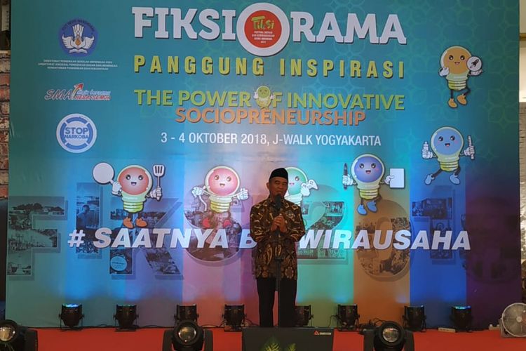 Mendikbud hadir memberi dukungan pada tumbuhnya semangat inovasi dan kewirausahaan dalam kegiatan FIKSI 2018 yang digelar di Yogyakarta, 1-6 September 2018.