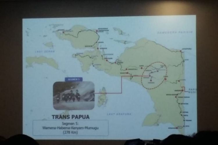 Peta Jalan Trans-Papua Segmen 5
