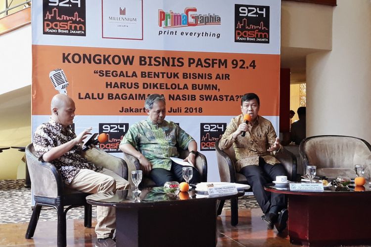 Kongkow Bisnis PasFM 92.4 Segala Bentuk Bisnis Air Harus Dikelola BUMN, Lalu Bagaimana Nasib Swasta? Di Hotel Millenium, Jakarta, Rabu (25/7/2018)