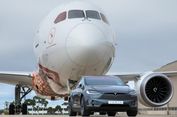 Video Mobil Listrik Tesla Pecah Rekor Tarik Pesawat 130 Ton