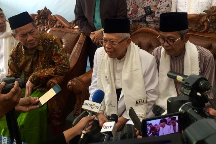 Calon wakil Presiden nomor urut 01 Maruf Amin di Semarang, Senin (4/2/2019)