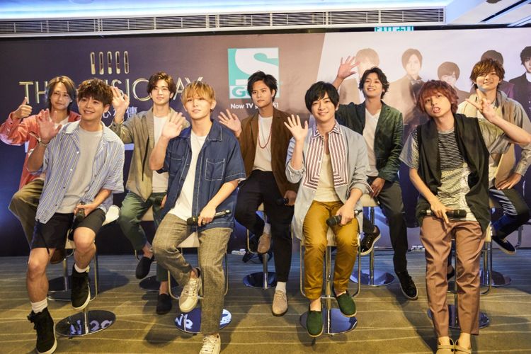 Hey! Say! JUMP saat Meet & Greet  dengan para penggemar di The Mira Hotel, Tsim Sha Tsui, Hongkong, Sabtu (7/7/2018).