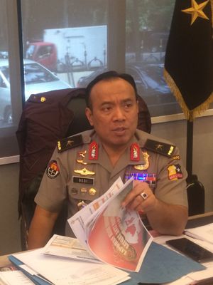 Kepala Biro Penerangan Masyarakat Humas Polri Brigjen Pol Dedi Prasetyo di Gedung Humas Mabes Polri, Jakarta Selatan.