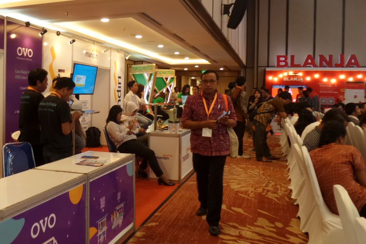 Suasana acara IKM Go-Digital yang diselenggarakan oleh Direktorat Jenderal Industri Kecil, Menengah dan Aneka, di Kuta, Bali, Senin (29/4/2019).