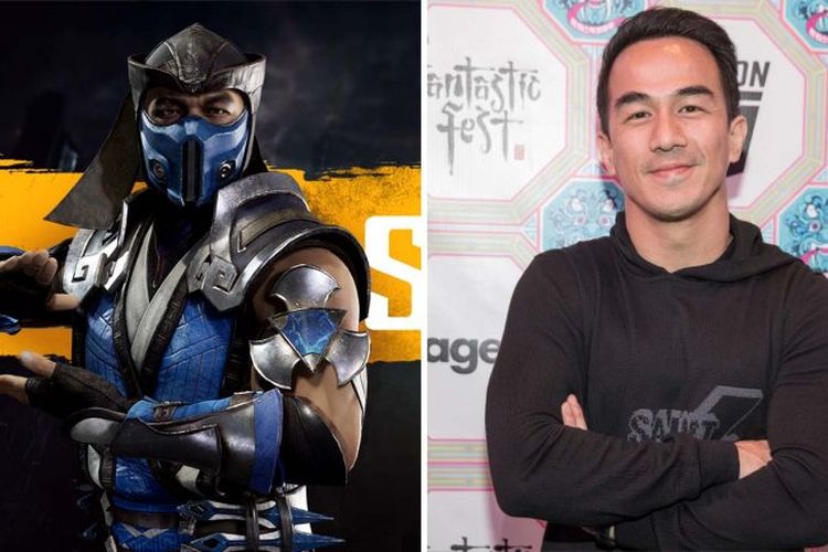 Aktor Joe Taslim dan karakter Sub-Zero yang akan diperankannya di film Mortal Kombat.