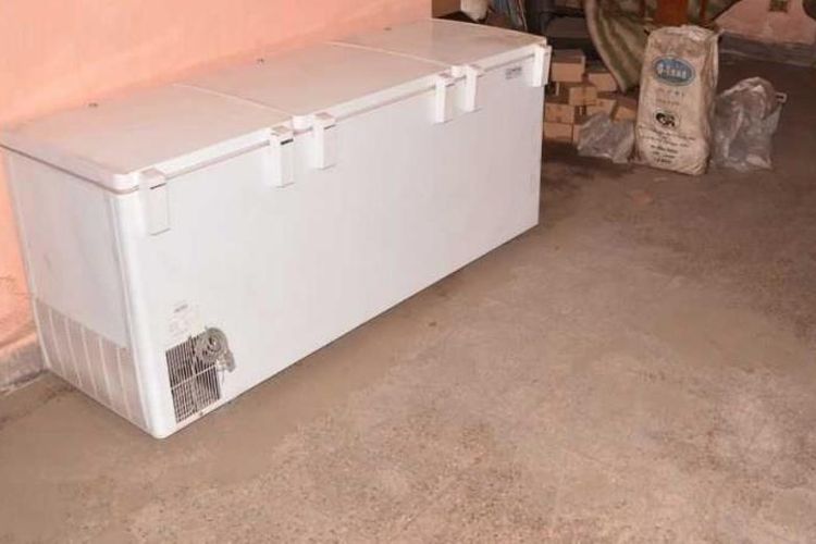 Inilah freezer yang digunakan Subhabrata Majumdar untuk membaringkan jenazah ibunya, Bina, yang sudah diawetkan pada April 2015